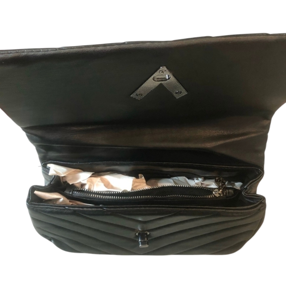 NWT Valentino Orlandi Black Quilted Shoulder Bag MSRP $279.00 - Picture 5 of 8